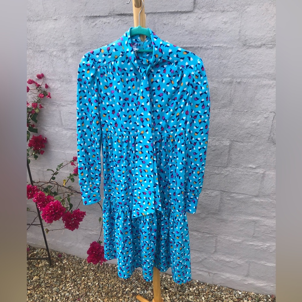 Vintage Kate spade esque tiered long sleeve dress - Picture 8 of 10